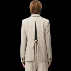 Veste blazer LOEWE boutons laine beige clair chiné dos fendu