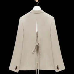 Veste blazer LOEWE boutons laine beige clair chiné dos fendu