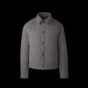 Veste bouton pression CANADA GOOSE Lodge nylon gris black label
