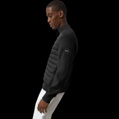 Veste Cardigan CANADA GOOSE Hybridge zippé Bi matière laine noir