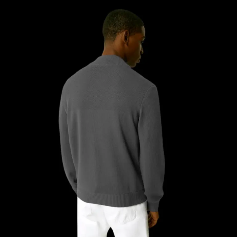 Veste cardigan CANADA GOOSE Hybridge zippé bi matière gris anthracite