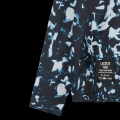 Veste coupe-vent LACOSTE déperlante nylon imprimé camouflage bleu