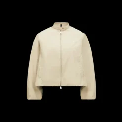 Veste courte MONCLER Gruissan zippée évasée coton nylon beige