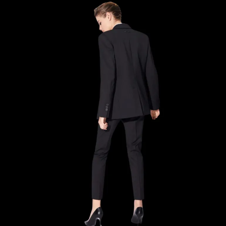 Veste de costume BARBARA BUI gabardine laine stretch noir