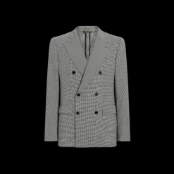 Veste de costume DOLCE & GABBANA double boutonnage laine vierge pied-de-poule