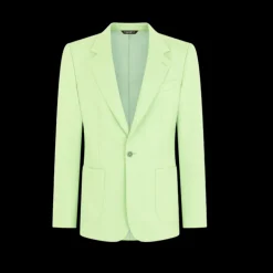 Veste Dolce & Gabbana Portofino laine stretch vert pistache poche plaquée