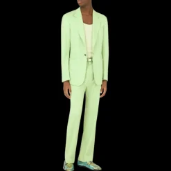 Veste Dolce & Gabbana Portofino laine stretch vert pistache poche plaquée