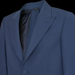 Veste droite FENDI 2 boutons laine bleu zip dos