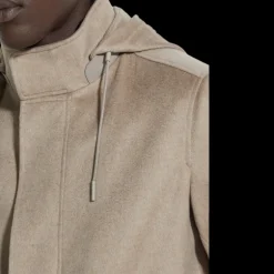 Veste droite ZEGNA Cima à capuche cachemire beige