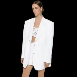 Veste oversize DOLCE GABBANA tweed coton raschel blanc