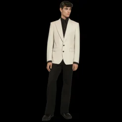 Veste Sicilia DOLCE & GABBANA simple boutonnage col flèche laine beige