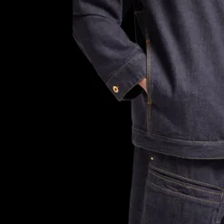 Veste surchemise denim Nepit broderie dorée Moncler X Mercedes Benz by NIGO