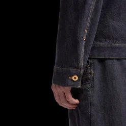 Veste surchemise denim Nepit broderie dorée Moncler X Mercedes Benz by NIGO