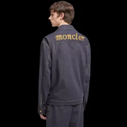 Veste surchemise denim Nepit broderie dorée Moncler X Mercedes Benz by NIGO