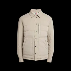 Veste Surchemise MONCLER matelassée Bassies beige cuir