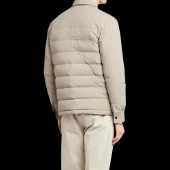 Veste Surchemise MONCLER matelassée Bassies beige cuir