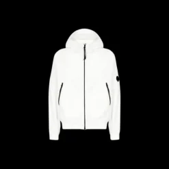Veste zippée à capuche CP COMPANY lunettes Pro-Tek blanc