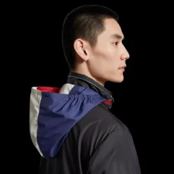 Veste zippée MONCLER à capuche bicolore Nylon noir