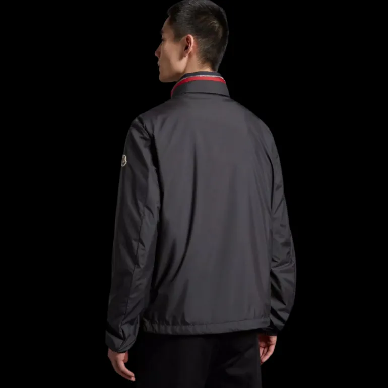 Veste zippée MONCLER à capuche bicolore Nylon noir