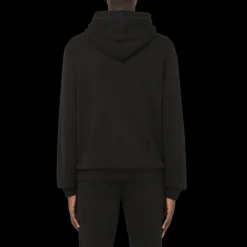 Veste zippée Sweat-shirt à Capuche coton noir broderie logo DG Noir